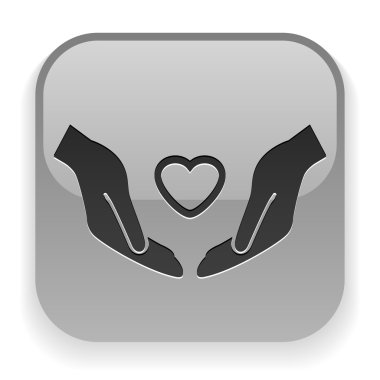 Ellerin simgesinde kalp