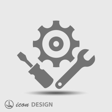 Dişli, İngiliz anahtarı ve tornavida simgeleri