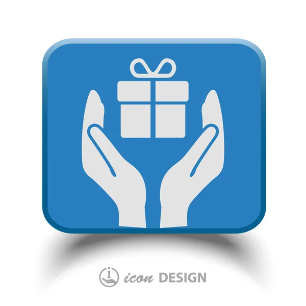 Gift in hands — Stock Vector