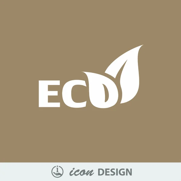 Eco listy ikona — Stockový vektor