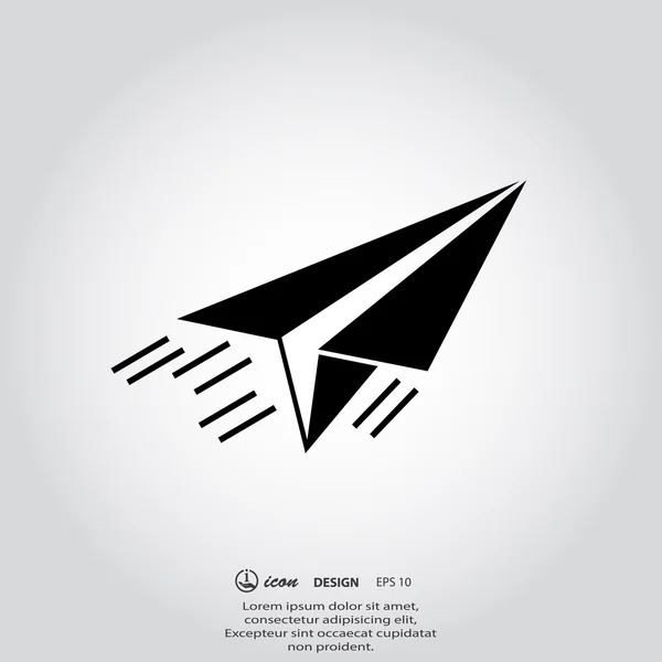 Paper plane icon — Stock Vector