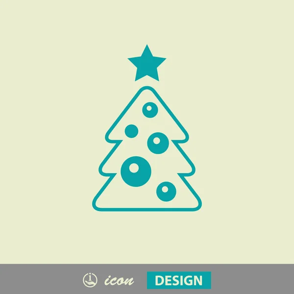 Kerstboom pictogram — Stockvector