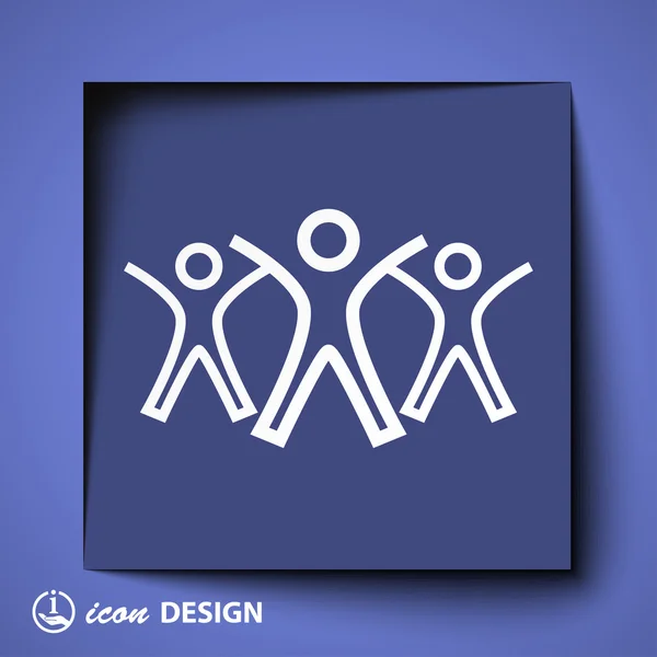 Succes team pictogram — Stockvector