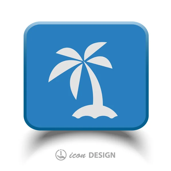 Island icon — Stock Vector