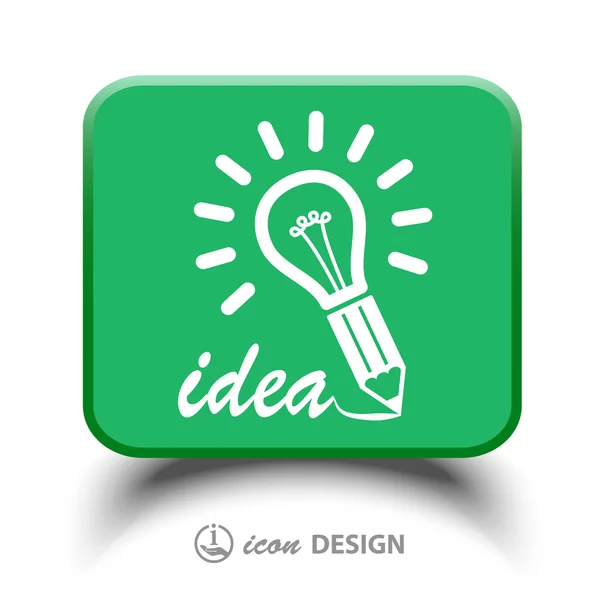 Light bulb - idee pictogram — Stockvector