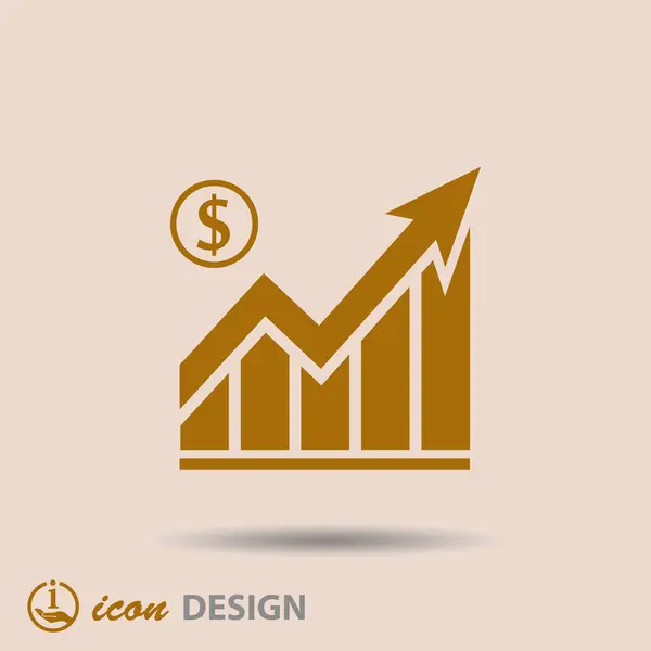 Graph icon — Stock Vector