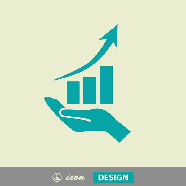 아이콘을 손으로 그래프 — 스톡 벡터