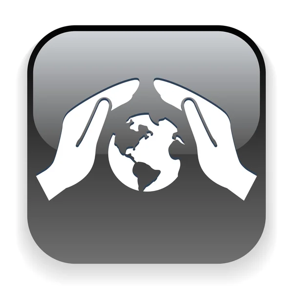 Globe in hands — Stock Vector