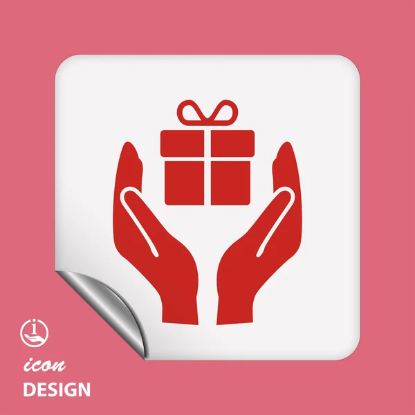 Gift in hands — Stock Vector