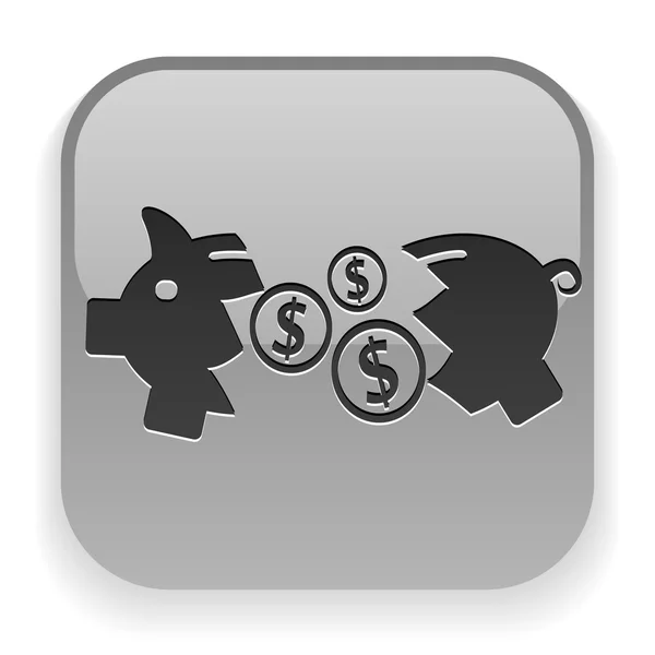 Knorretje geld vak pictogram — Stockvector