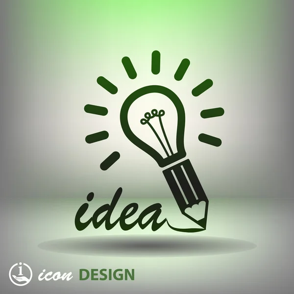 Light bulb - idee pictogram — Stockvector