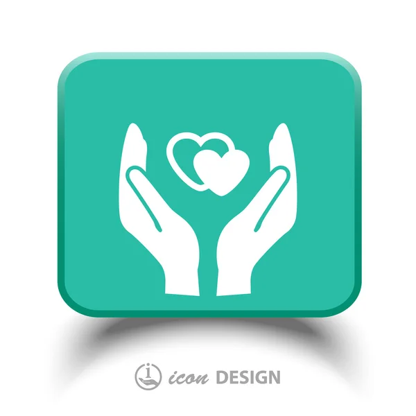 Heart in hands — Stock Vector