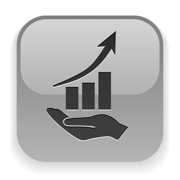Wykres z strony ikona — Wektor stockowy