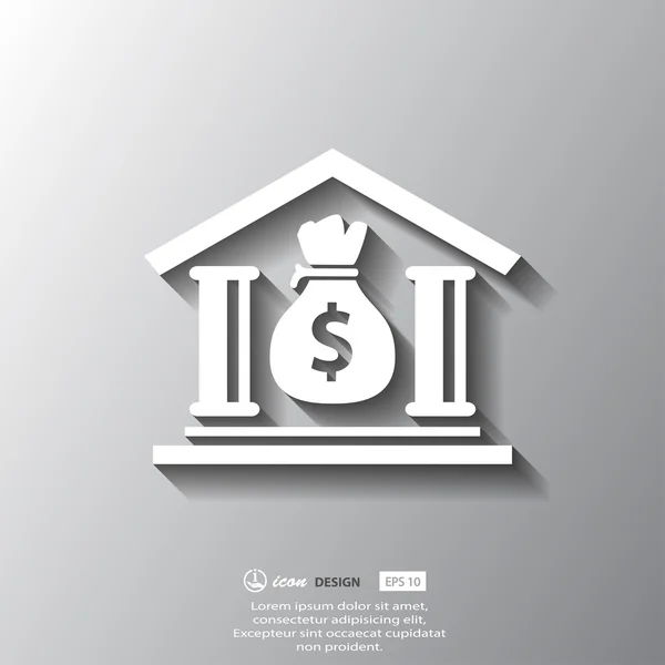 Icono del Banco — Vector de stock