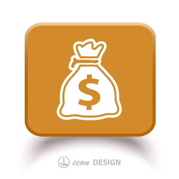 Icono de bolsa de dinero — Vector de stock