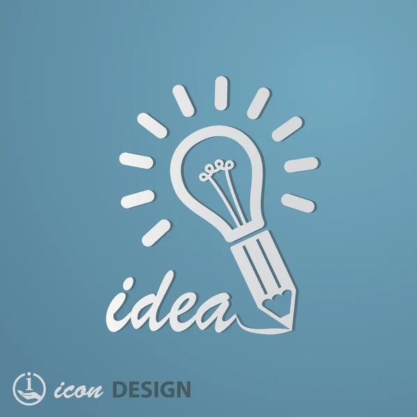 Ampoule - icône d'idée — Image vectorielle