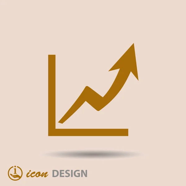 Graph icon — Stock Vector