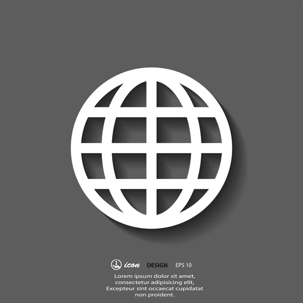 Globe-icoon — Stockvector