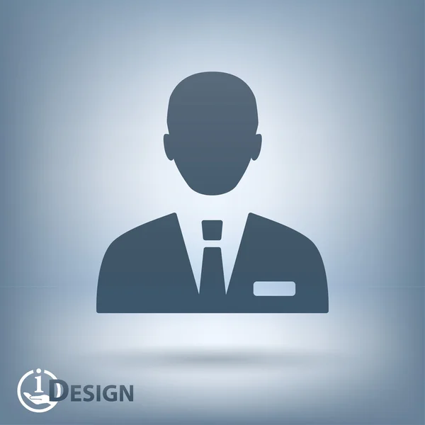 Homme ou icône de contact — Image vectorielle