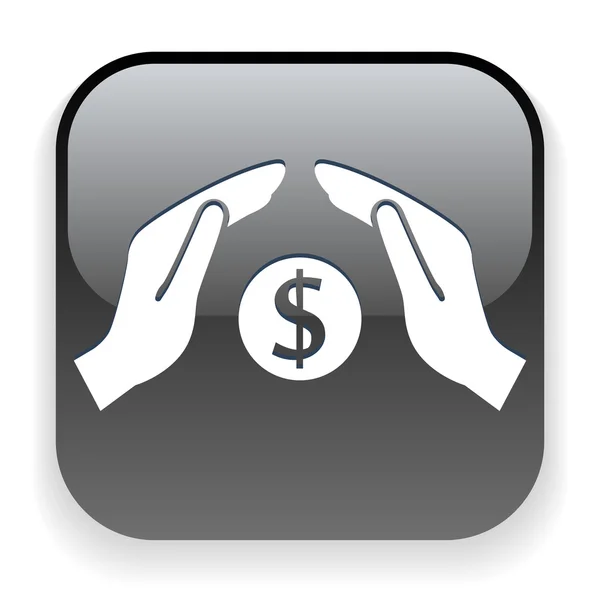 Money in hands icon — Stock Vector