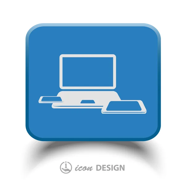 Computer icon — Stock Vector