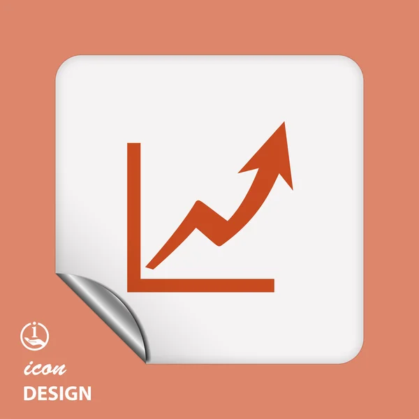 Graph icon — Stock Vector