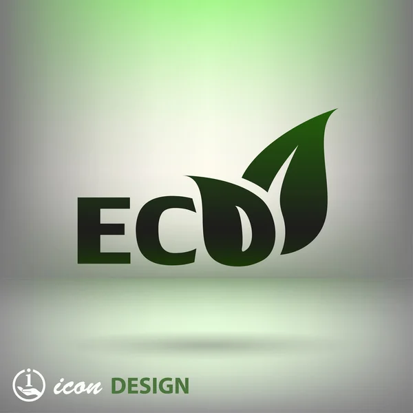 Eco deja icono — Vector de stock