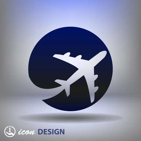 Icono del avión — Vector de stock