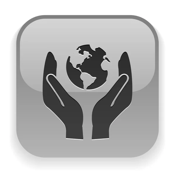 Globe v rukou — Stockový vektor