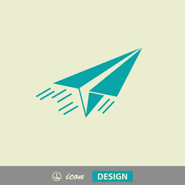 Icône avion papier — Image vectorielle