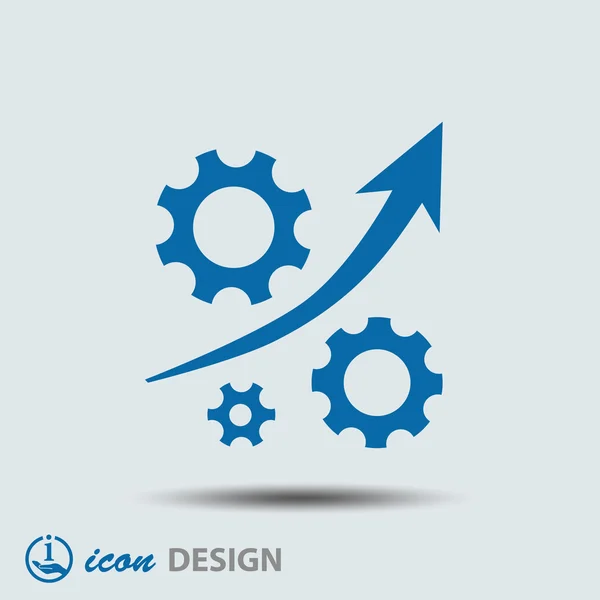 Zařízení se ikona šipky růst — Stockový vektor