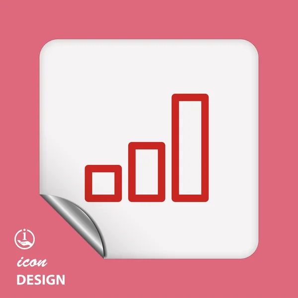 Business graph icon — Stock Vector