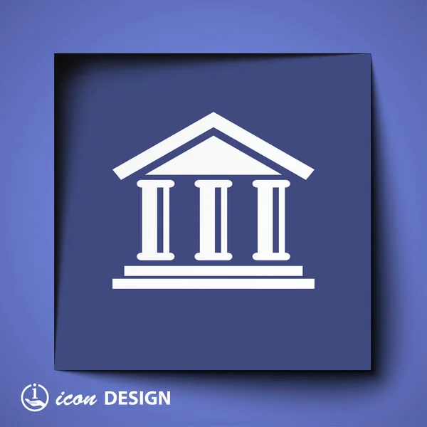 Icono del Banco — Vector de stock