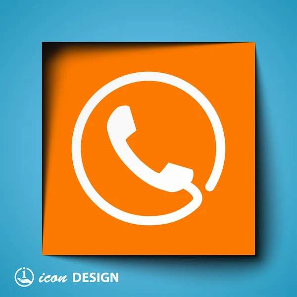 Telefoonpictogram — Stockvector