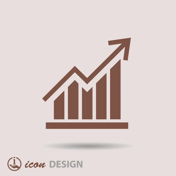 Ícone gráfico de negócios — Vetor de Stock