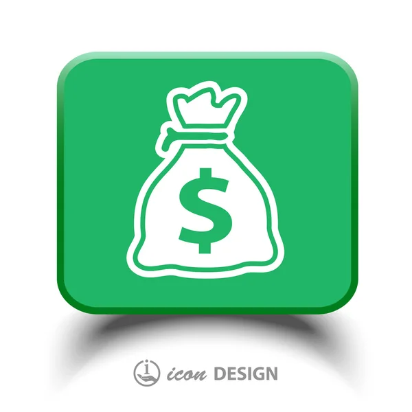 Icono de bolsa de dinero — Vector de stock