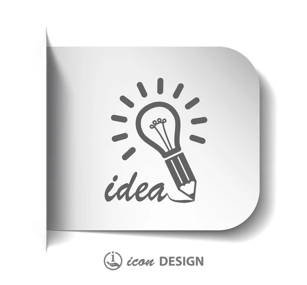 Ampoule - icône d'idée — Image vectorielle