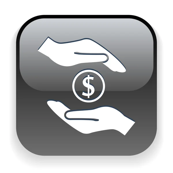 Money in hands icon — Stock Vector