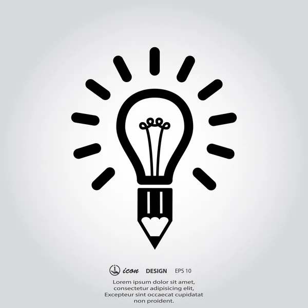 Ícone da lâmpada — Vetor de Stock