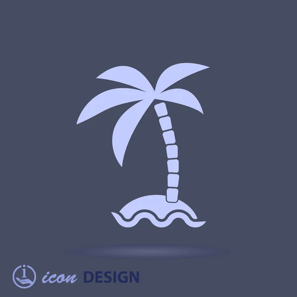 Icône de l'île — Image vectorielle
