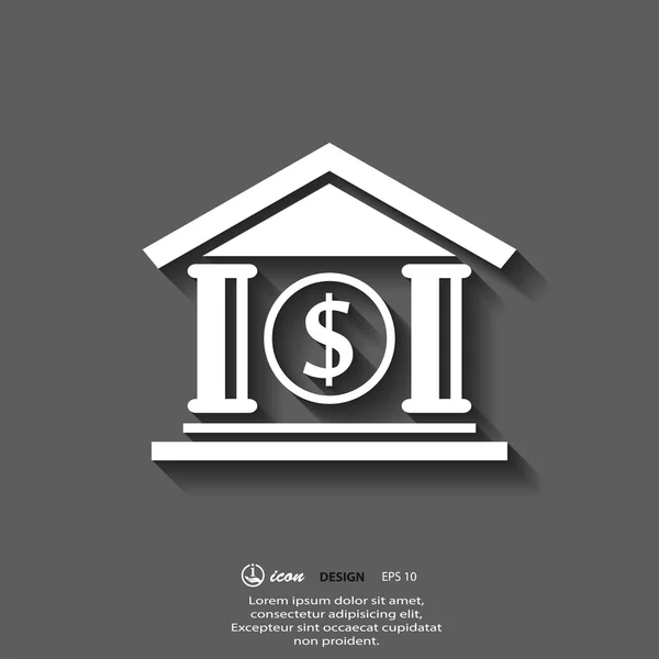 Bank-Ikone — Stockvektor