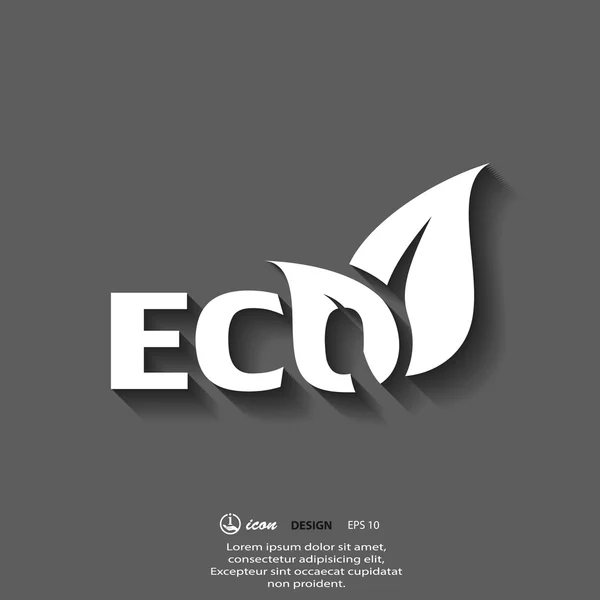 Значок eco — стоковый вектор