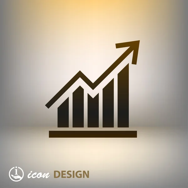 Ícone gráfico de negócios — Vetor de Stock