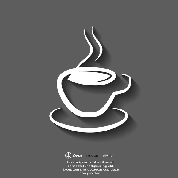 Taza de café icono — Vector de stock