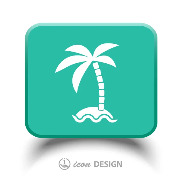 Icono de isla — Vector de stock