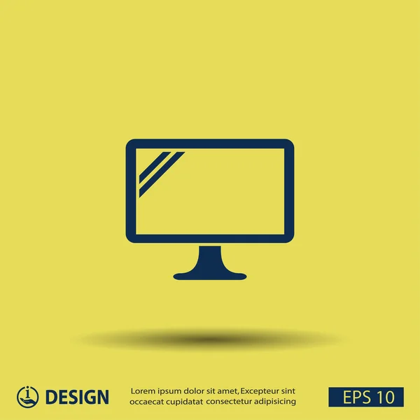 Pictograph van computerpictogram — Stockvector