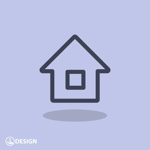 Pictografía del icono de la casa — Vector de stock