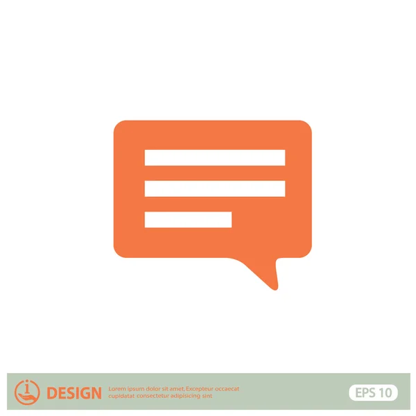 Pictograph of message  or chat — Stock Vector