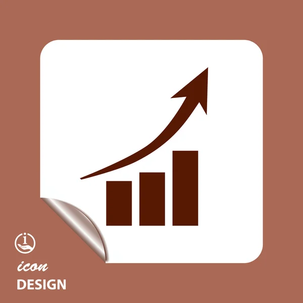 Pictograma do ícone gráfico —  Vetores de Stock