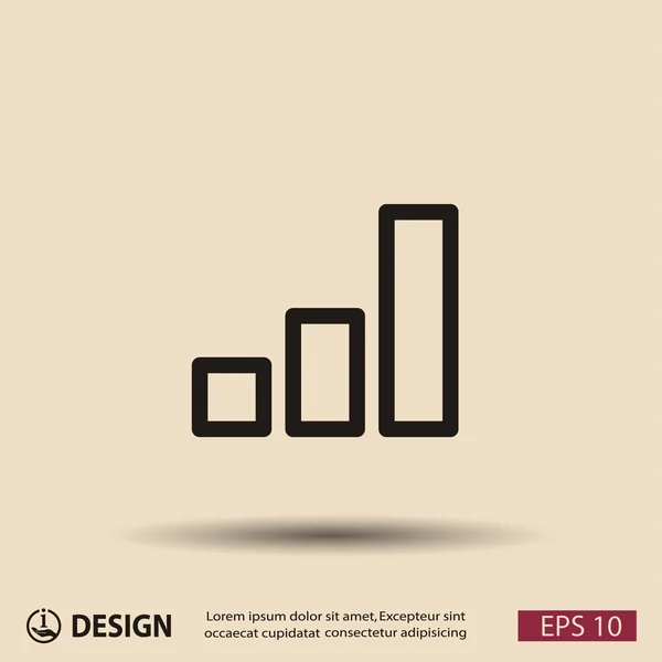 Pictograph van statistiek grafiek — Stockvector